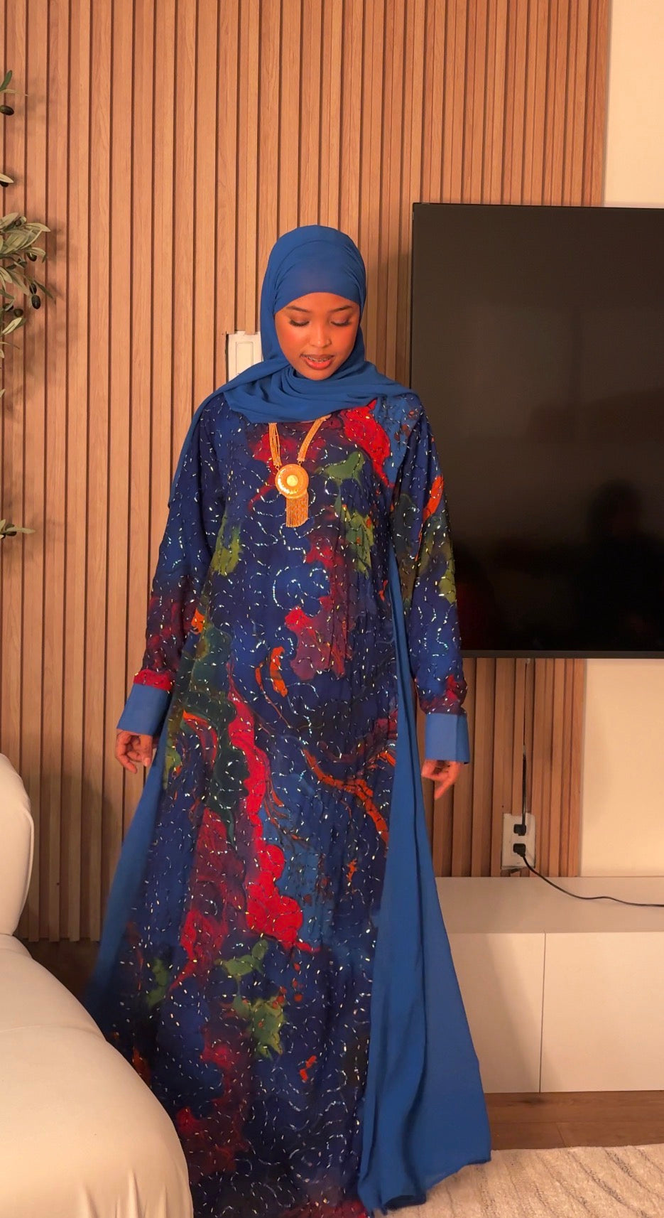 Sheyma abaya royal blue