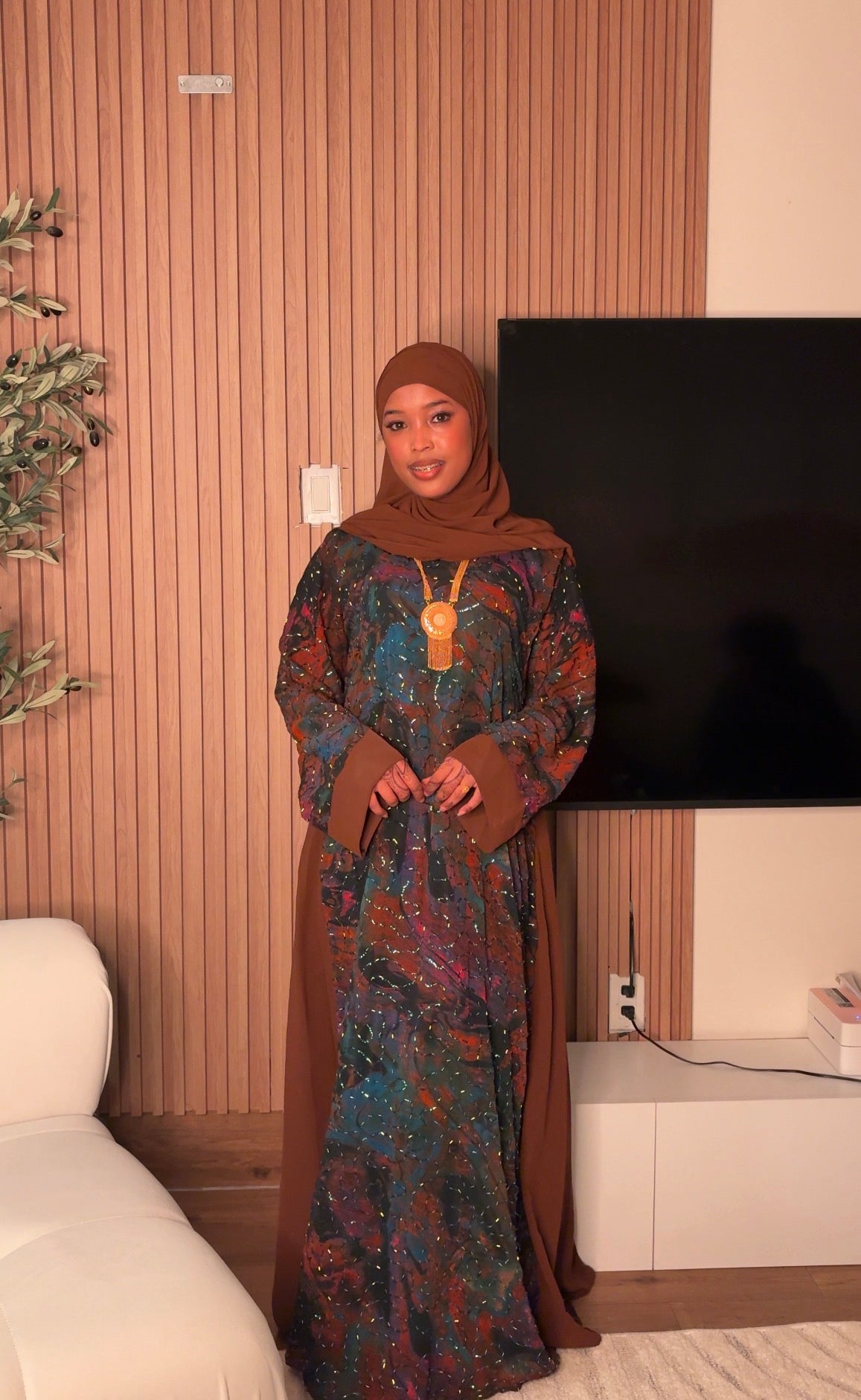 Sheyma abaya brown