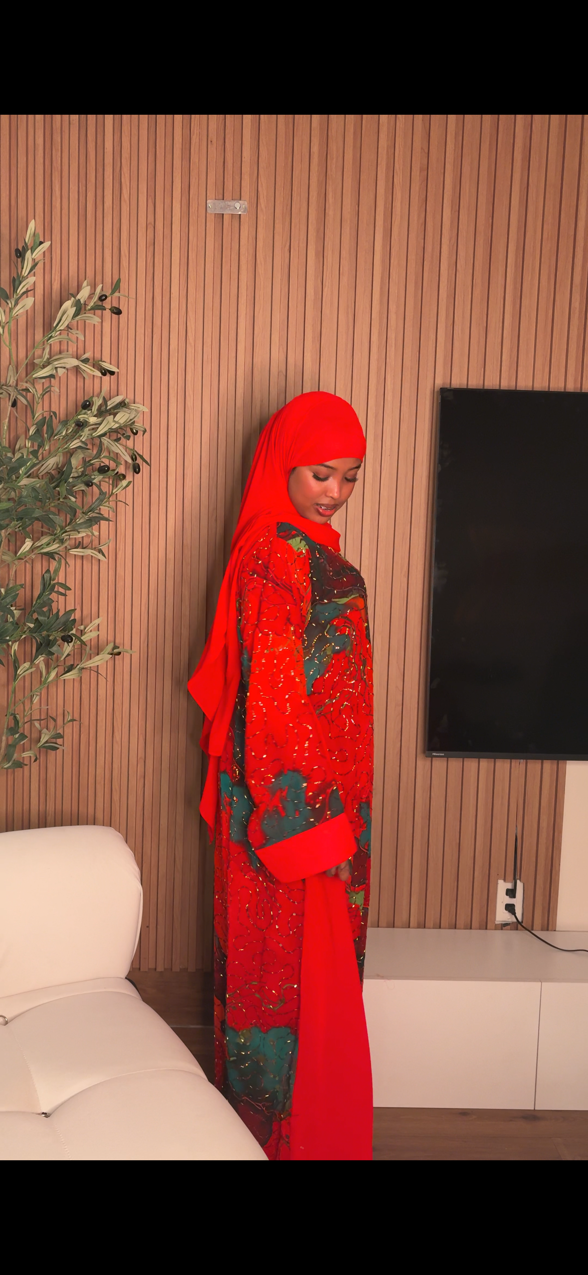 Sheyma abaya Red