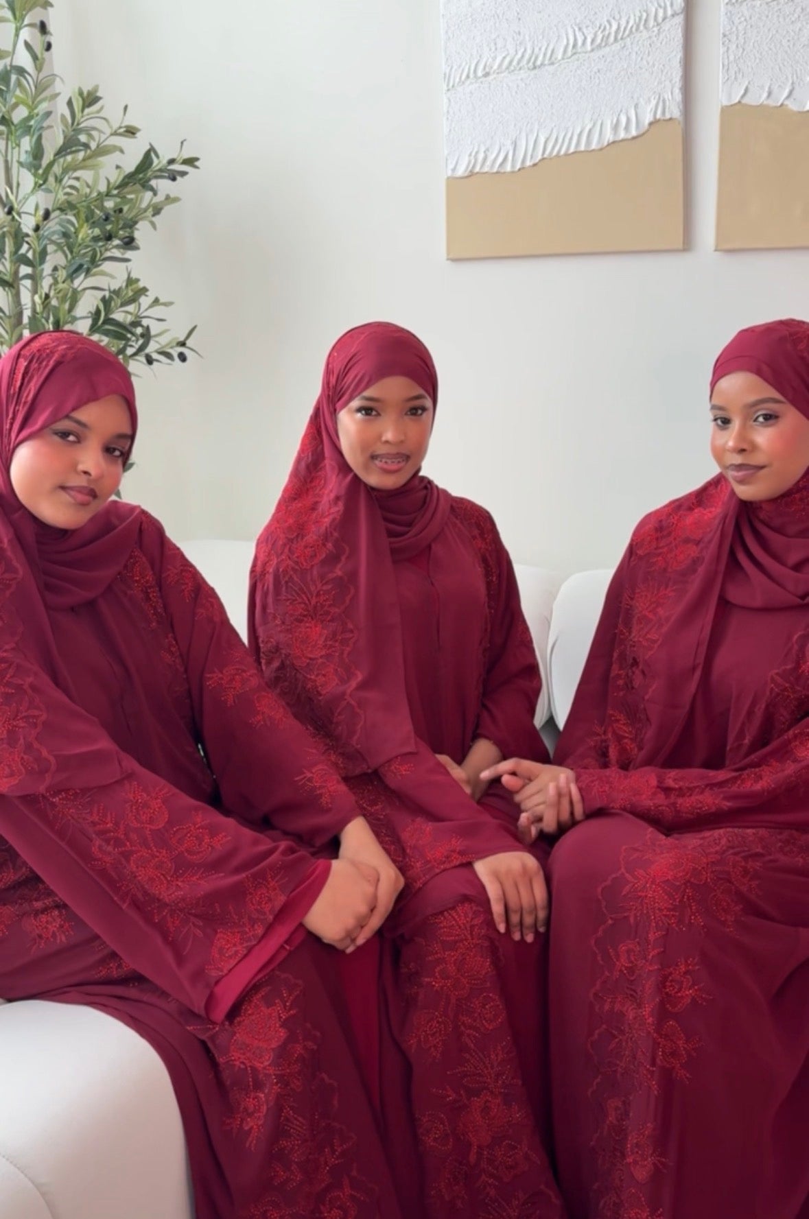 Warda embroidery abaya