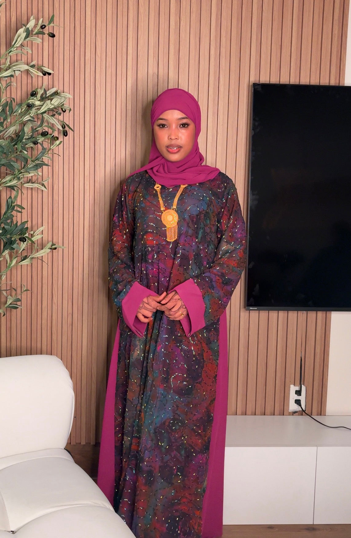 Sheyma abaya purple