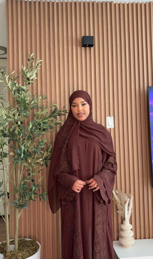 Warda embroidery abaya