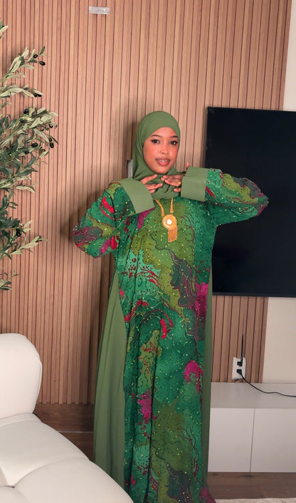 Sheyma abaya olive green