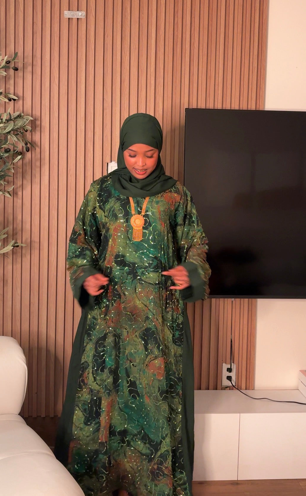 Sheyma abaya sage green